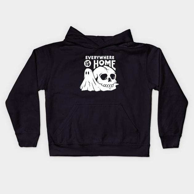 Everywhere is Home Kids Hoodie by rvlsky